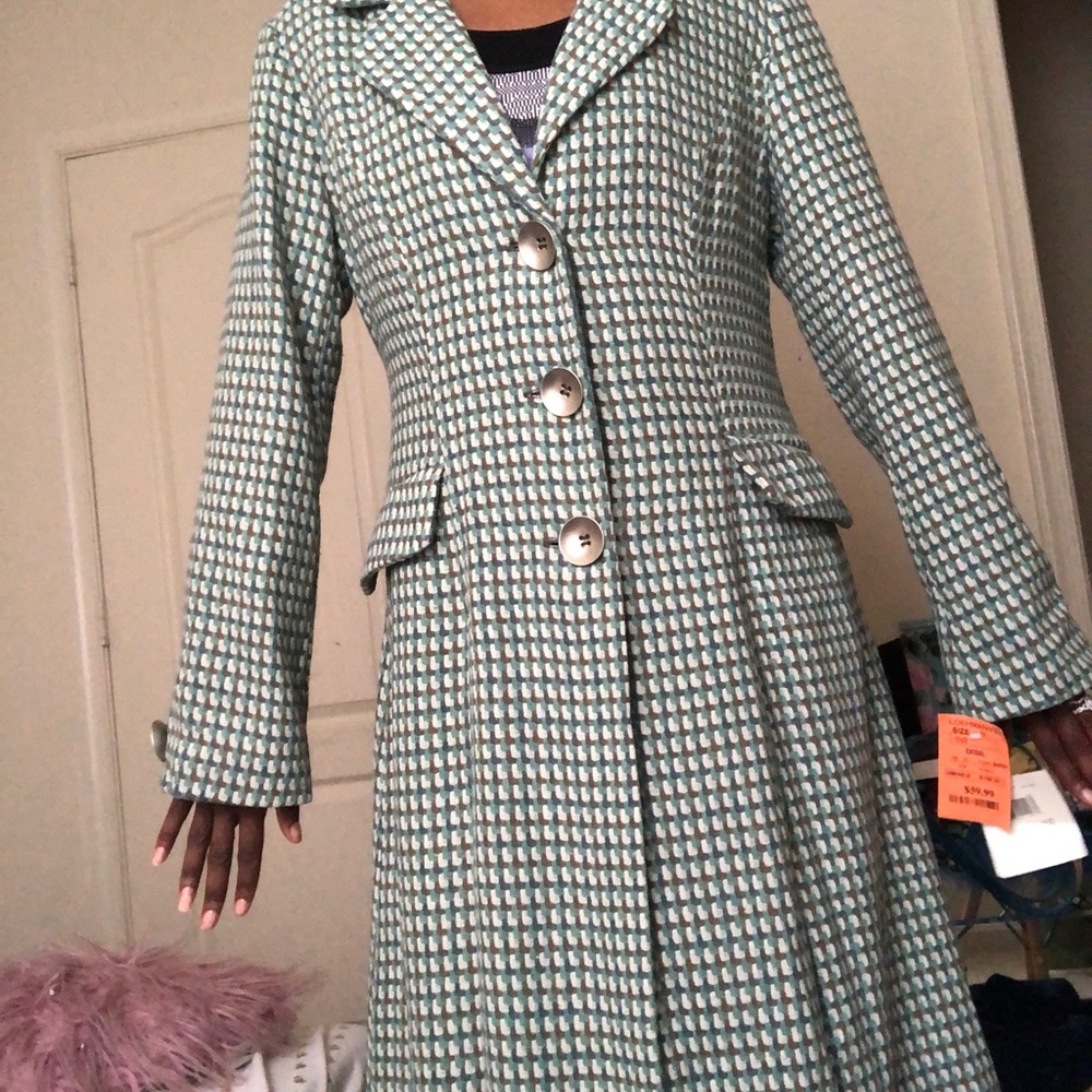 Women Kenzie plaid size 10 trench coat